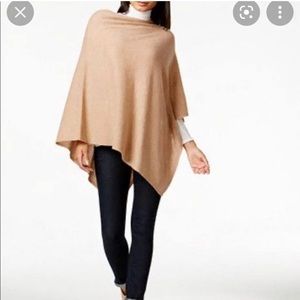 NWT Charter Club cashmere poncho (royal blue)